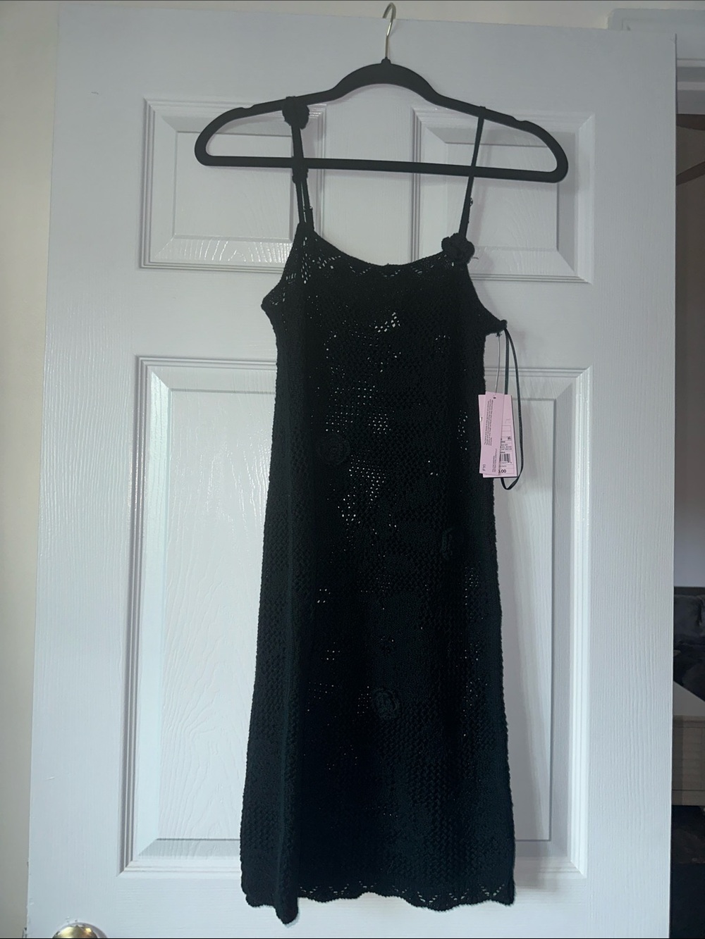 wild fable Black Crochet Swim Coverup Dress